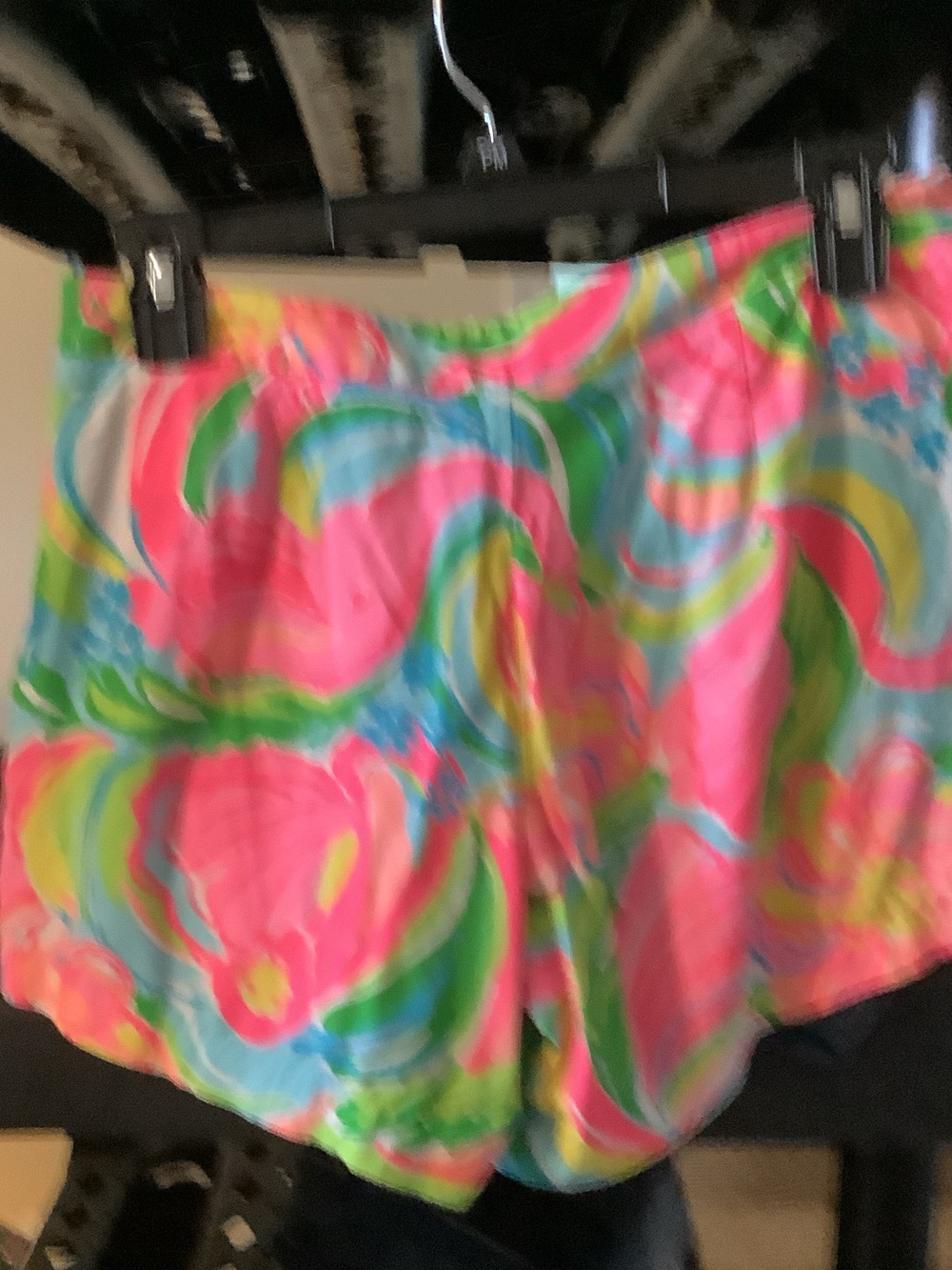 Lilly Pulitzer Multicolor Tropical Print Shorts, side zip, unlined - Picture 10 of 12